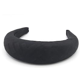 Fendi-Fendi Black Canvas Alice Band-Black
