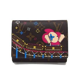 Cartera Tri-fold Victorine Monogram Vivienne de Louis Vuitton Fucsia