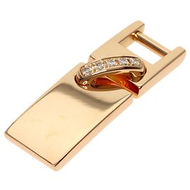 Pendentif en cordon de diamant en croix Lien de Chaumet en or rose 18K Autre