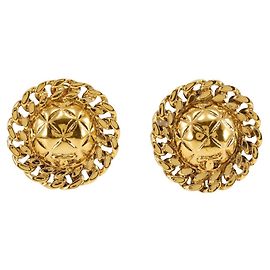 Orecchini a clip placcati in oro Chanel Coco Mark D'oro