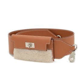 Hermès Hermes Bandouliere Kelly Pocket Strap Brown Red Beige