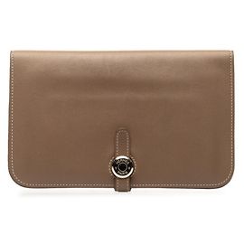 Hermès Hermes Dogon GM Long Wallet Silvery Taupe