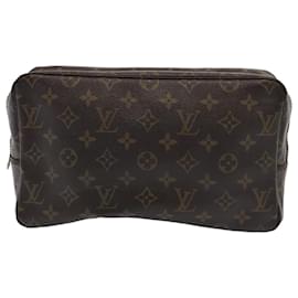 Louis Vuitton-LOUIS VUITTON Monogram Trousse Toilette 28 Sac Clutch M47522 LV Auth 80294-Monogramme