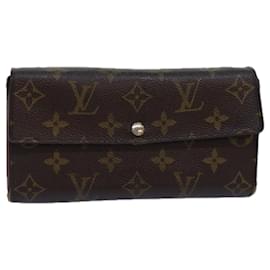 Louis Vuitton-LOUIS VUITTON Monogram Portefeuille Sarah Long Wallet M60531 LV Auth 81362-Monogram