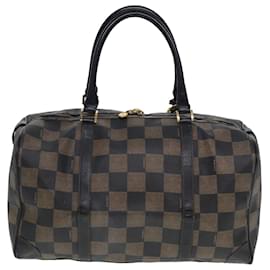 Fendi-Sac Boston en toile Pecan FENDI en cuir PVC marron noir Auth 78537-Marron,Noir