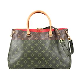 Louis Vuitton-Louis Vuitton Monogram Pallas MM 2Way Handbag in Cherry M41175-Brown