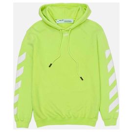 Off White Moletom com capuz logo de seta OFF-WHITE em verde limão Branco