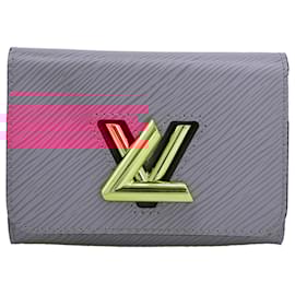 Louis Vuitton-Louis Vuitton Twist Compact Small Wallet in Pink Epi Leather-Brown,Pink