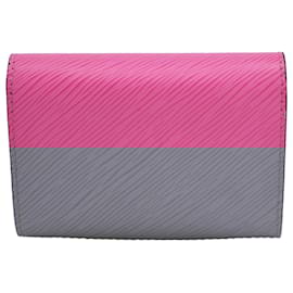 Louis Vuitton-Louis Vuitton Twist Compact Small Wallet in Pink Epi Leather-Brown,Pink