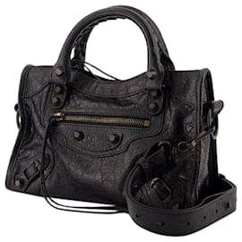 Balenciaga-Le City Mini Purse - Balenciaga - Leather - Black-Black