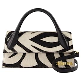 Jacquemus-Le Chiquito Long Crossbody - Jacquemus - Leather - Black/White-Black