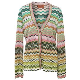 Conjunto de cárdigan de botón de punto en algodón multicolor de Missoni Otro