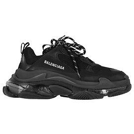 Balenciaga Triple S Sneakers aus schwarzem Polyester Schwarz