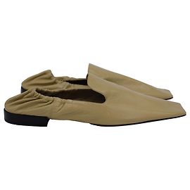 Mocasines con ligas Bottega Veneta en cuero amarillo Amarillo
