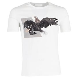 Camiseta Neil Barrett Pegasus em algodão branco Branco