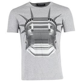 Camiseta Neil Barrett Estatua de la Libertad en algodón gris Gris