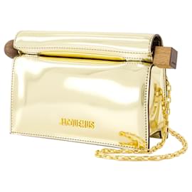 Jacquemus-La Petite Pochette Rond C Clutch - Jacquemus - Leather - Gold-Golden,Metallic