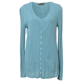 Cardigan à boutons Loro Piana Twin Set en cachemire bleu clair Bleu Bleu clair