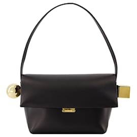 Jacquemus-Le Rond Carre Bag - Jacquemus - Leather - Black-Black