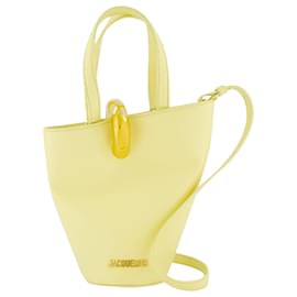 Jacquemus-Le Petit Bambola Shopper Bag - Jacquemus - Leather - Pale Yellow-Yellow