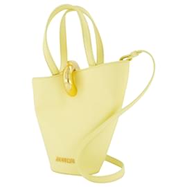 Jacquemus-Le Petit Bambola Shopper Bag - Jacquemus - Leather - Pale Yellow-Yellow