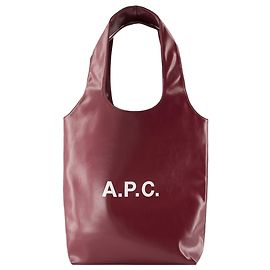 Apc Borsa Shopper Ninon Small - A.P.C. - Sintetico - Bordeaux Rosso Bordò