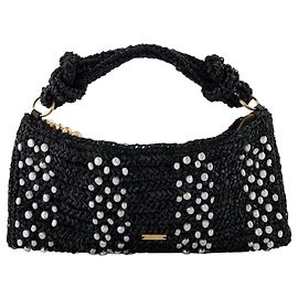 Hera Nano Sac à Épaule - Cult Gaia - Raphia - Noir Noir