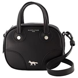 Autre Marque-Mini Boogie Crossbody - Maison Kitsune - Leather - Black-Black