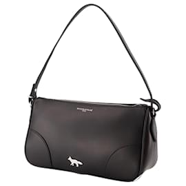 Autre Marque-Sac à épaule Boogie Baguette - Maison Kitsune - Cuir - Noir-Noir