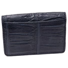 Autre Marque Crocodile Matte Coin Case 2301462 Blue