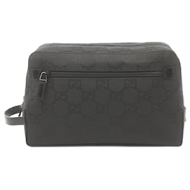 Gucci-Sac à main en toile Gucci Microguccissima Second Bag 419775 en très bon état-Noir