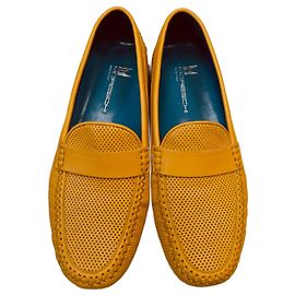 Mocassins Moreschi en cuir jaune Jaune