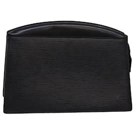 Louis Vuitton-LOUIS VUITTON Epi Trousse Crete Pouch Noir M48402 LV Auth 80289-Noir