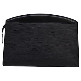 Louis Vuitton-LOUIS VUITTON Epi Trousse Crete Pouch Noir M48402 LV Auth 80289-Noir