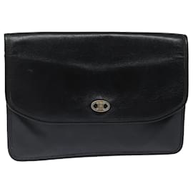 Céline-Sac à main en cuir noir CELINE Auth bs15668-Noir