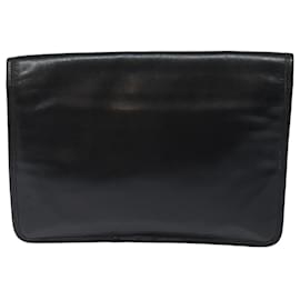 Céline-Sac à main en cuir noir CELINE Auth bs15668-Noir