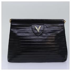 Valentino-VALENTINO Sac à main en cuir PVC 4 pièces Noir Marron Blanc Auth yk13236-Marron,Noir,Blanc