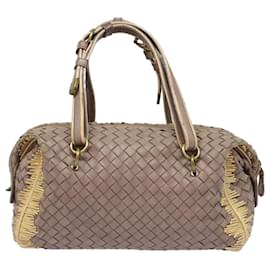 Autre Marque-BOTTEGA VENETA INTRECCIATO Hand Bag Leather Beige Auth 81925-Beige