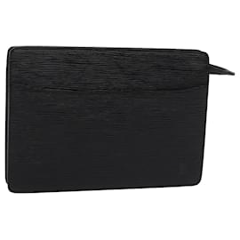 Louis Vuitton-LOUIS VUITTON Epi Pochette Homme Sac à Main Noir M52522 LV Auth bs15565-Noir