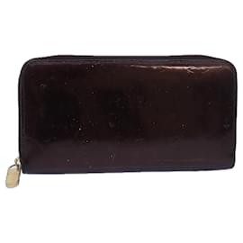 Louis Vuitton-LOUIS VUITTON Monogram Vernis Zippy Wallet Wallet Amarante M93522 Auth bs15545-Dark red