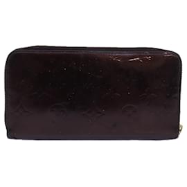 Louis Vuitton-LOUIS VUITTON Monogram Vernis Zippy Wallet Wallet Amarante M93522 Auth bs15545-Dark red