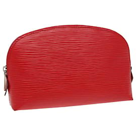 Louis Vuitton-LOUIS VUITTON Epi Pochette Cosmétique PM Pouch Rouge M41114 LV Auth 80717-Rouge