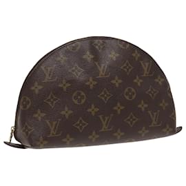 Louis Vuitton-LOUIS VUITTON Trousse Demi Ronde Monogram Pouch Cosmétique M47520 LV Auth 80721-Monogramme