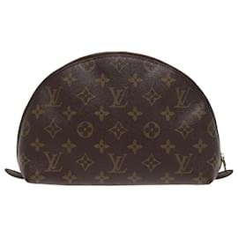 Louis Vuitton-LOUIS VUITTON Trousse Demi Ronde Monogram Pouch Cosmétique M47520 LV Auth 80721-Monogramme