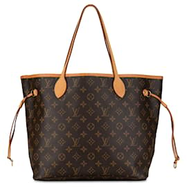 Louis Vuitton-Sac tote Neverfull MM Monogram Louis Vuitton marron-Marron