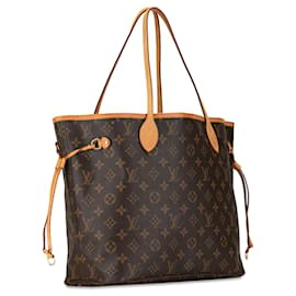 Louis Vuitton-Sac tote Neverfull MM Monogram Louis Vuitton marron-Marron