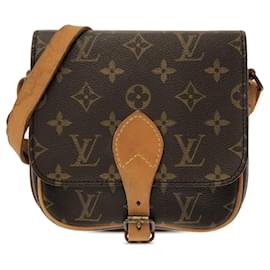 Louis Vuitton-Brown Louis Vuitton Monogram Cartouchiere PM Crossbody Bag-Brown