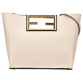 Bolsa tote Way pequena de couro de bezerro branco da Fendi Branco