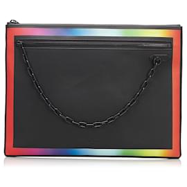 Louis Vuitton-Pochette A4 Rainbow Taiga noire Louis Vuitton-Noir