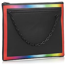 Louis Vuitton-Pochette A4 Rainbow Taiga noire Louis Vuitton-Noir